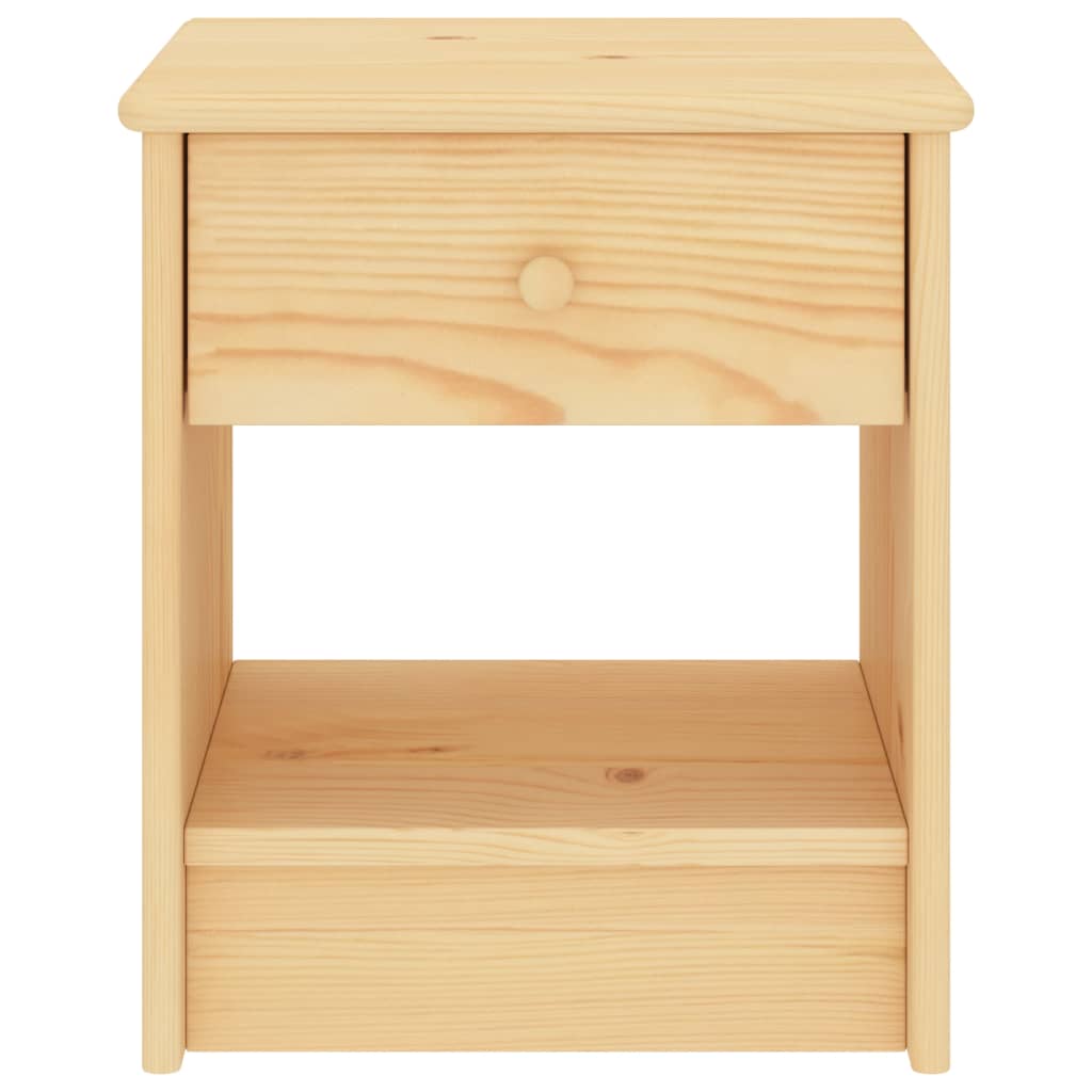 Sängbord naturfärgad 35x30x40 cm massiv furu