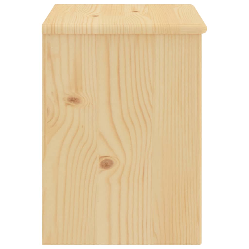 Sängbord naturfärgad 35x30x40 cm massiv furu