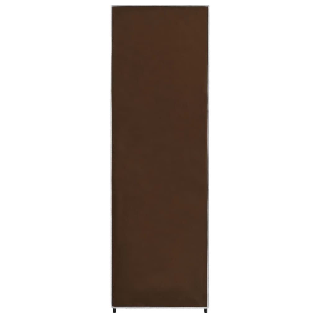 Garderob brun 87x49x159 cm tyg