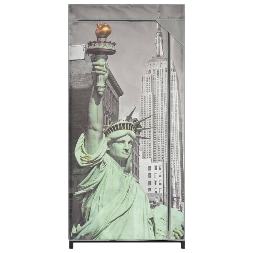 Garderob New York 75x45x160 cm tyg