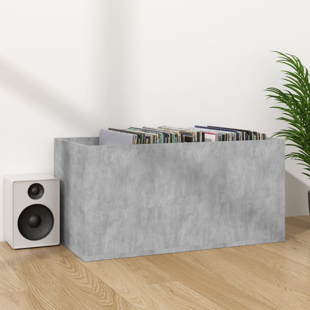 Vinylhylla betonggrå 71x34x36 cm konstruerat trä