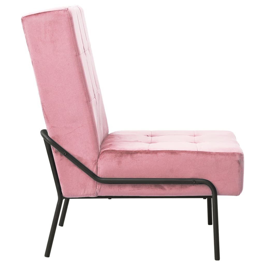 Avkopplingsstol 65x79x87 cm rosa sammet