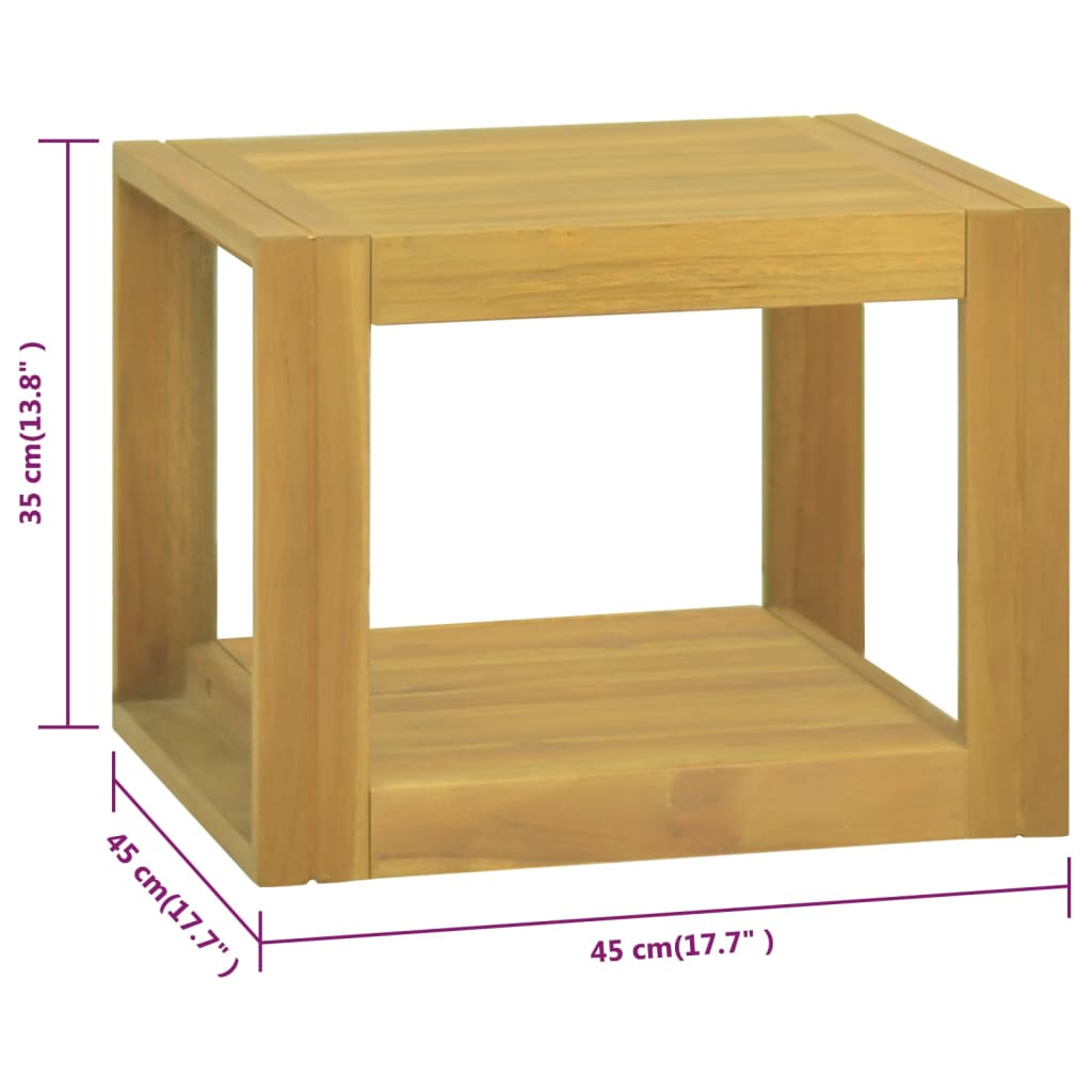 Väggmonterat badrumsskåp 45x45x35 cm massiv teak