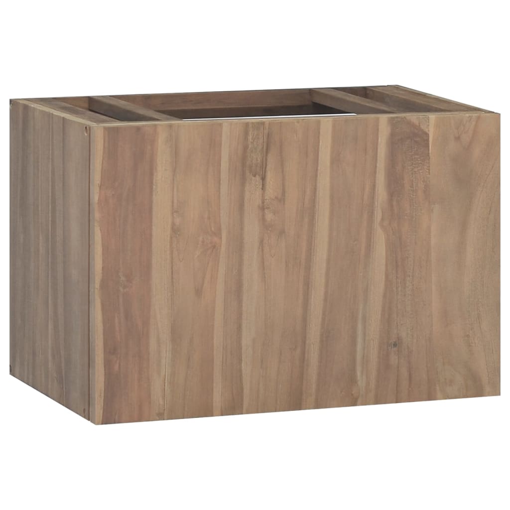 Väggmonterat badrumsskåp 60x39x40 cm massiv teak