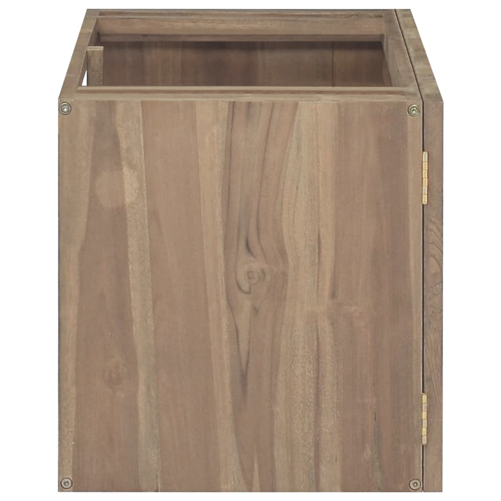 Väggmonterat badrumsskåp 90x39x40 cm massiv teak