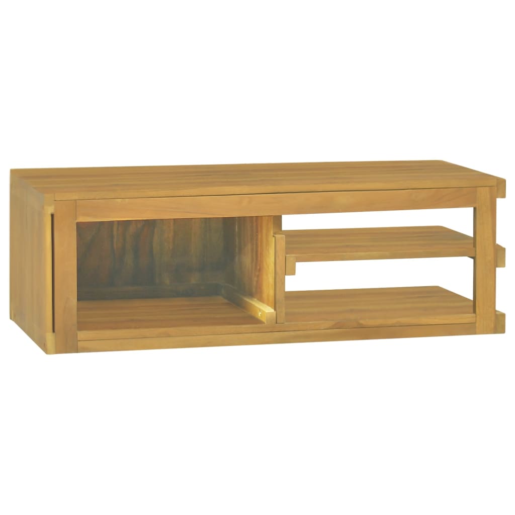 Väggmonterat badrumsskåp 90x40x30 cm massiv teak