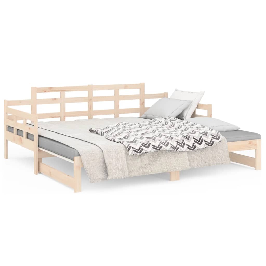 Bäddsoffa massiv furu 2x(80x200) cm