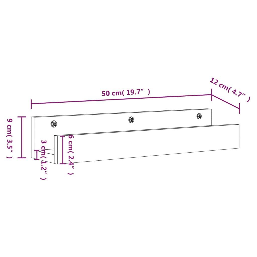 Väggskåp 2 st honungsbrun 50x12x9 cm massiv furu