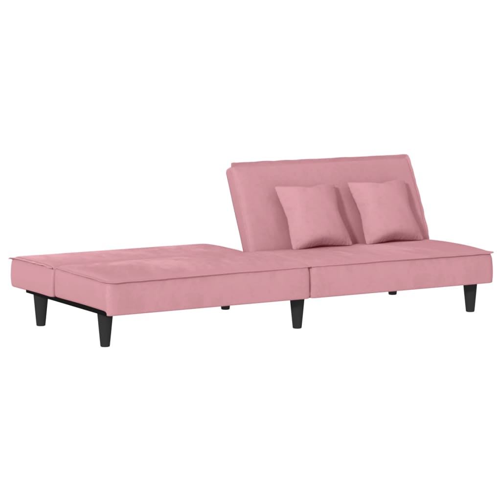 Bäddsoffa rosa sammet