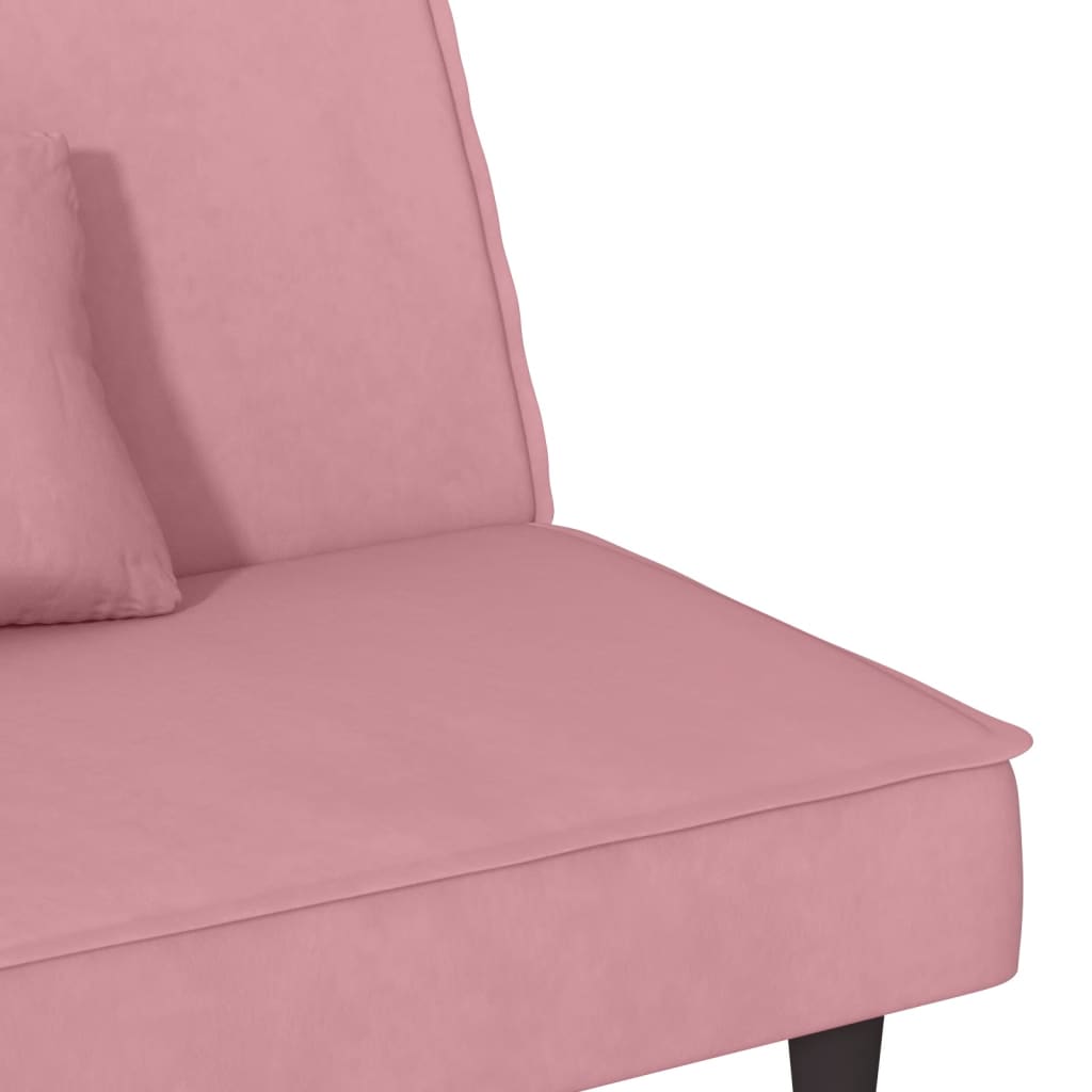 Bäddsoffa rosa sammet