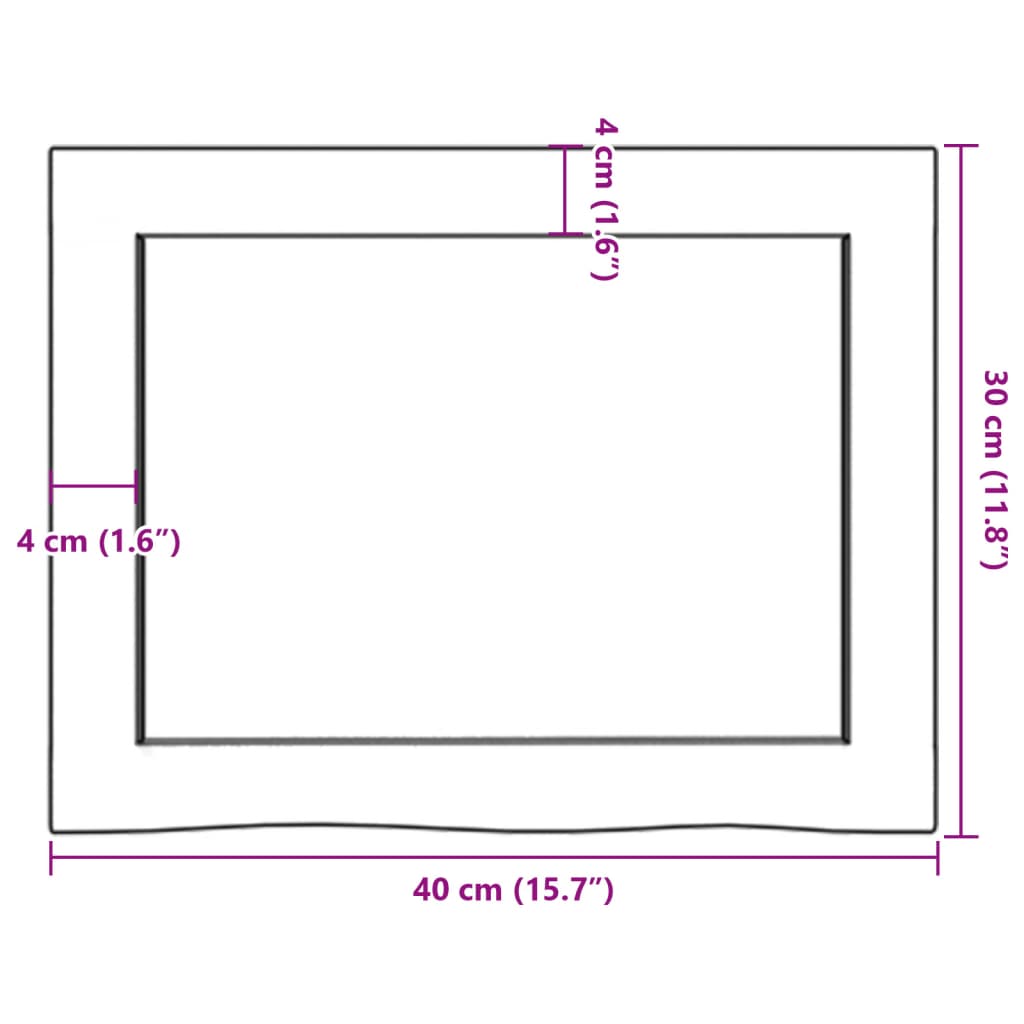 Vägghylla ljusbrun 40x30x(2-4) cm behandlad massiv ek