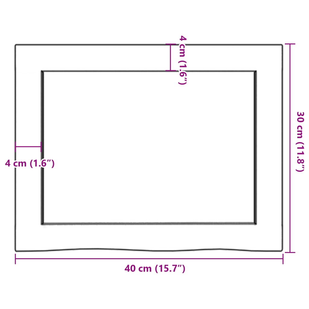 Vägghylla ljusbrun 40x30x(2-6) cm behandlad massiv ek