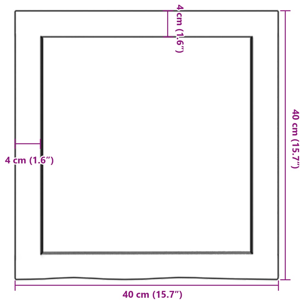 Vägghylla ljusbrun 40x40x(2-4) cm behandlad massiv ek