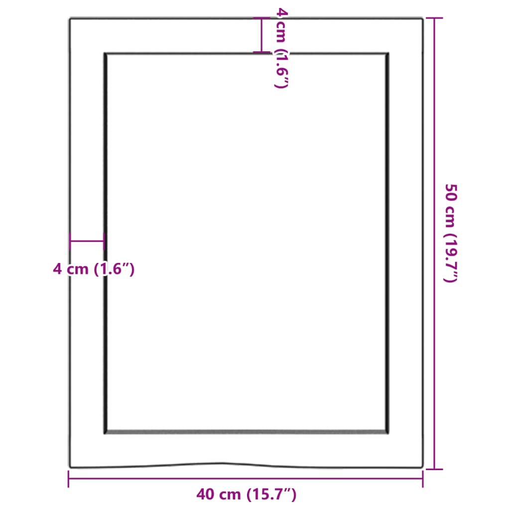 Vägghylla ljusbrun 40x50x(2-4) cm behandlad massiv ek