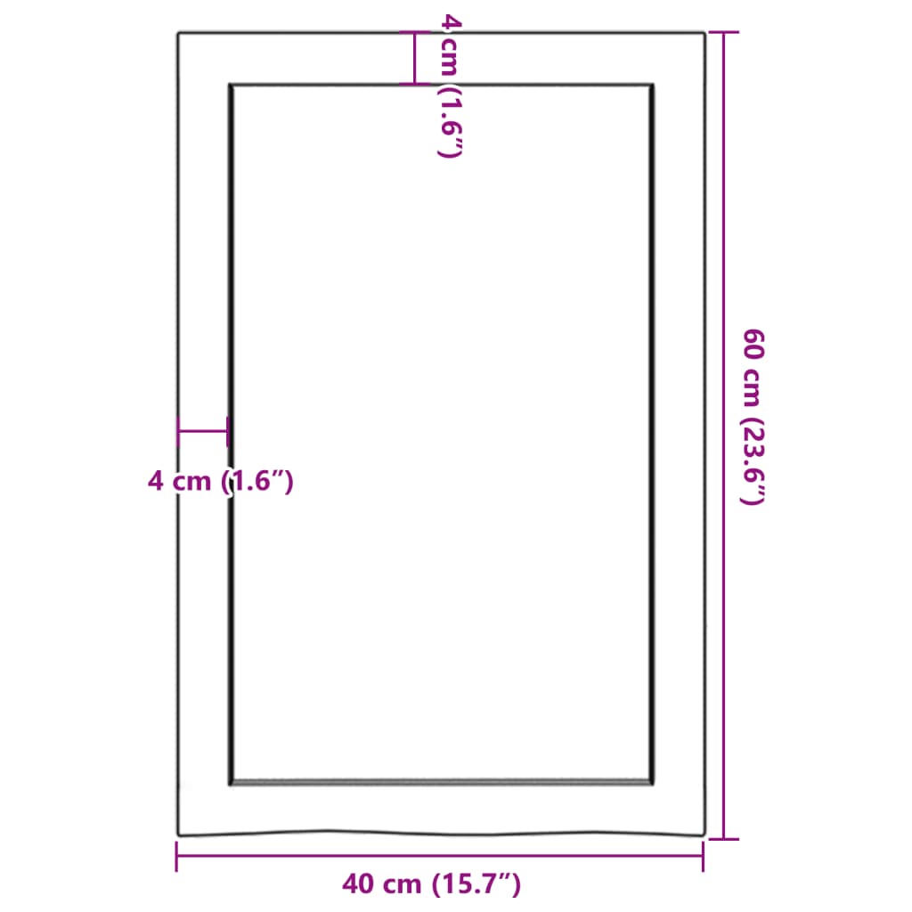 Vägghylla ljusbrun 40x60x(2-4) cm behandlad massiv ek