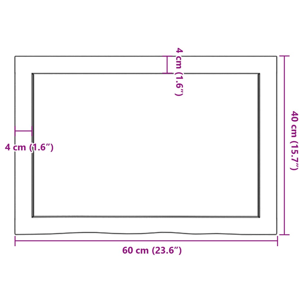 Vägghylla ljusbrun 60x40x(2-6) cm behandlad massiv ek