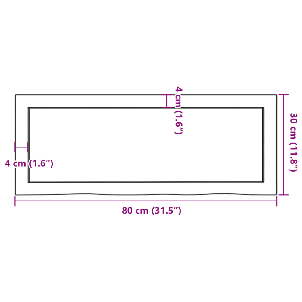 Vägghylla ljusbrun 80x30x(2-6) cm behandlad massiv ek