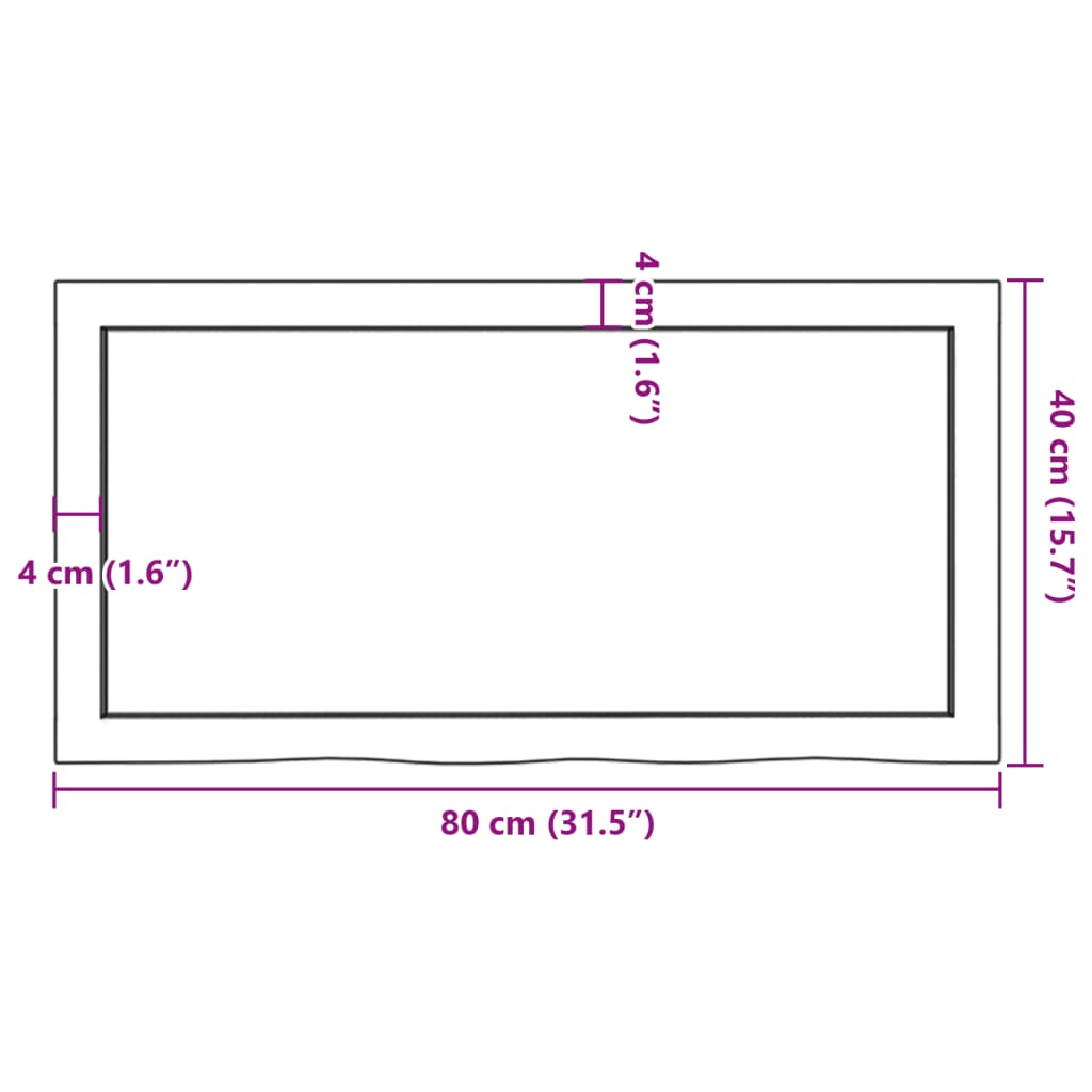 Vägghylla ljusbrun 80x40x(2-4) cm behandlad massiv ek