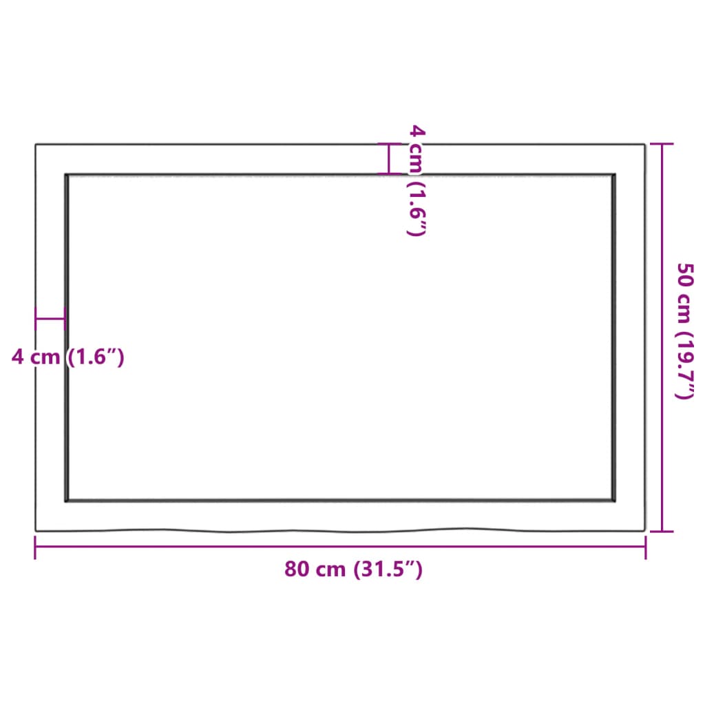 Vägghylla ljusbrun 80x50x(2-6) cm behandlad massiv ek