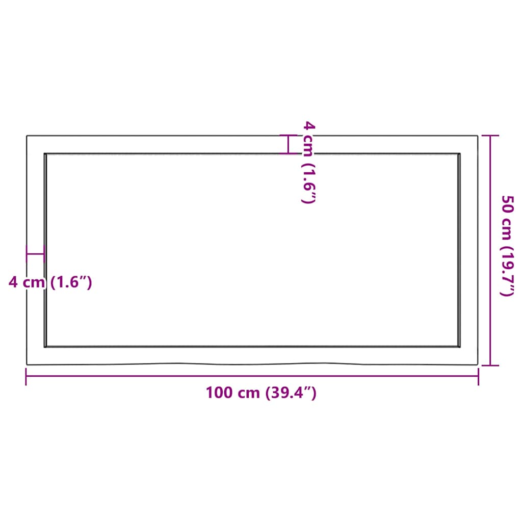 Vägghylla ljusbrun 100x50x(2-6) cm behandlad massiv ek