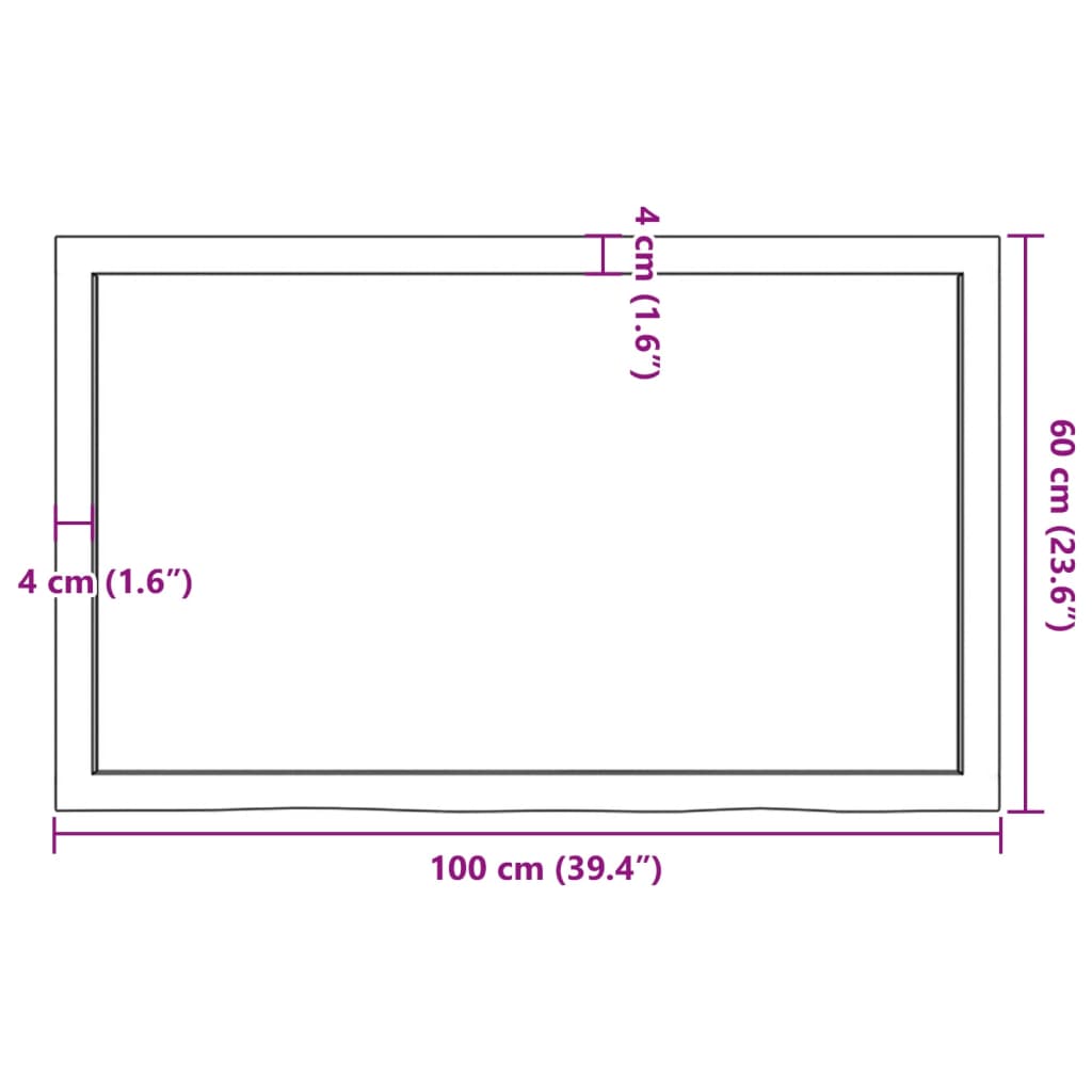 Vägghylla ljusbrun 100x60x(2-4) cm behandlad massiv ek