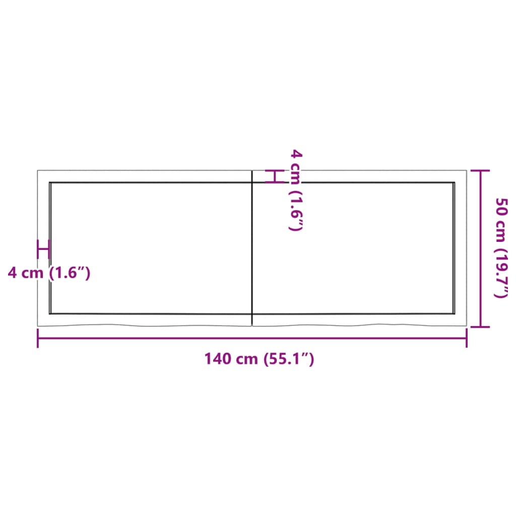 Vägghylla ljusbrun 140x50x(2-6) cm behandlad massiv ek