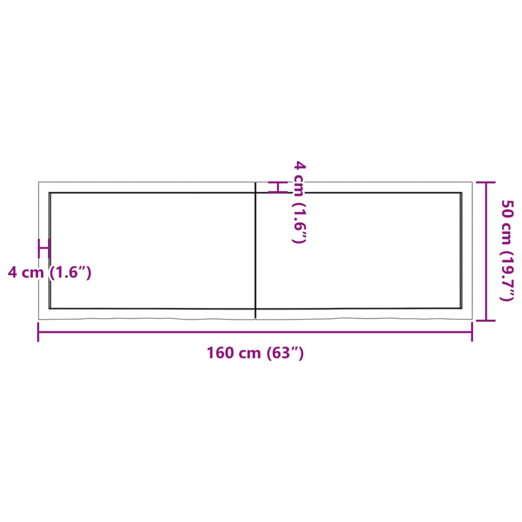 Vägghylla ljusbrun 160x50x(2-6) cm behandlad massiv ek