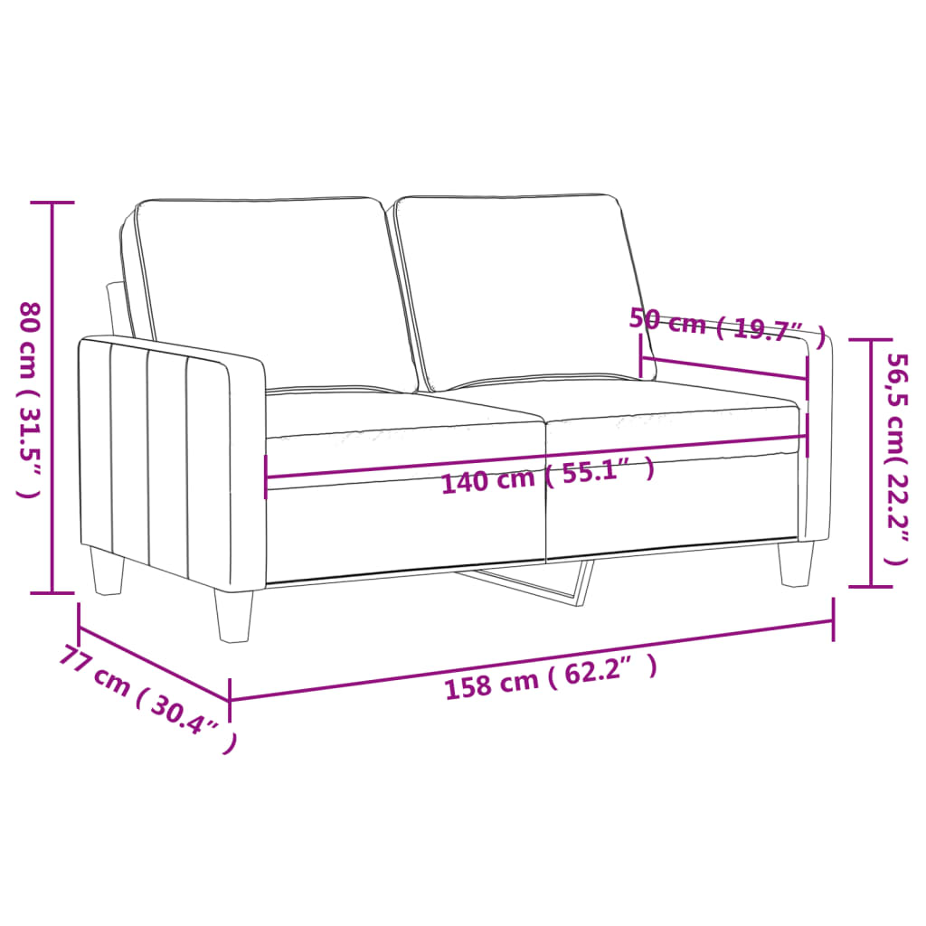 2-sitssoffa Grädde 140 cm konstläder