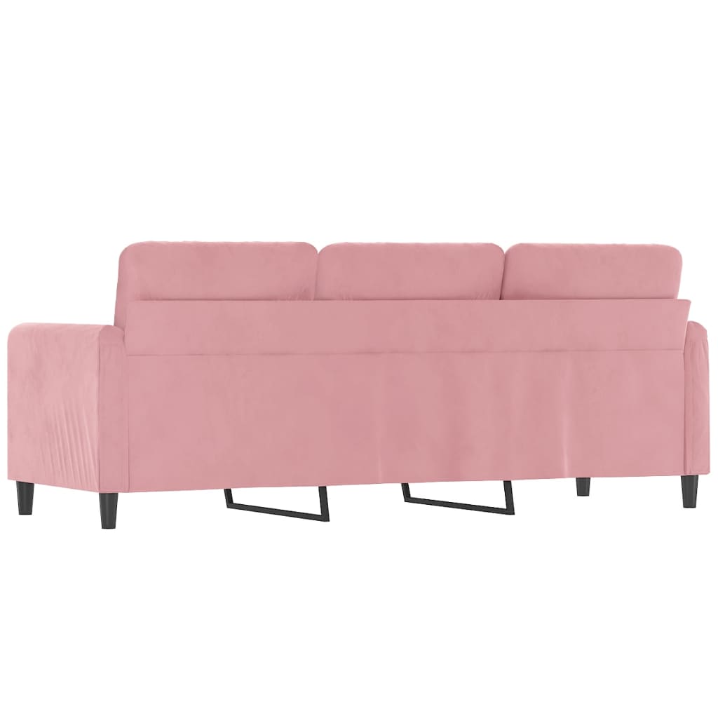 3-sitssoffa rosa 180 cm sammet