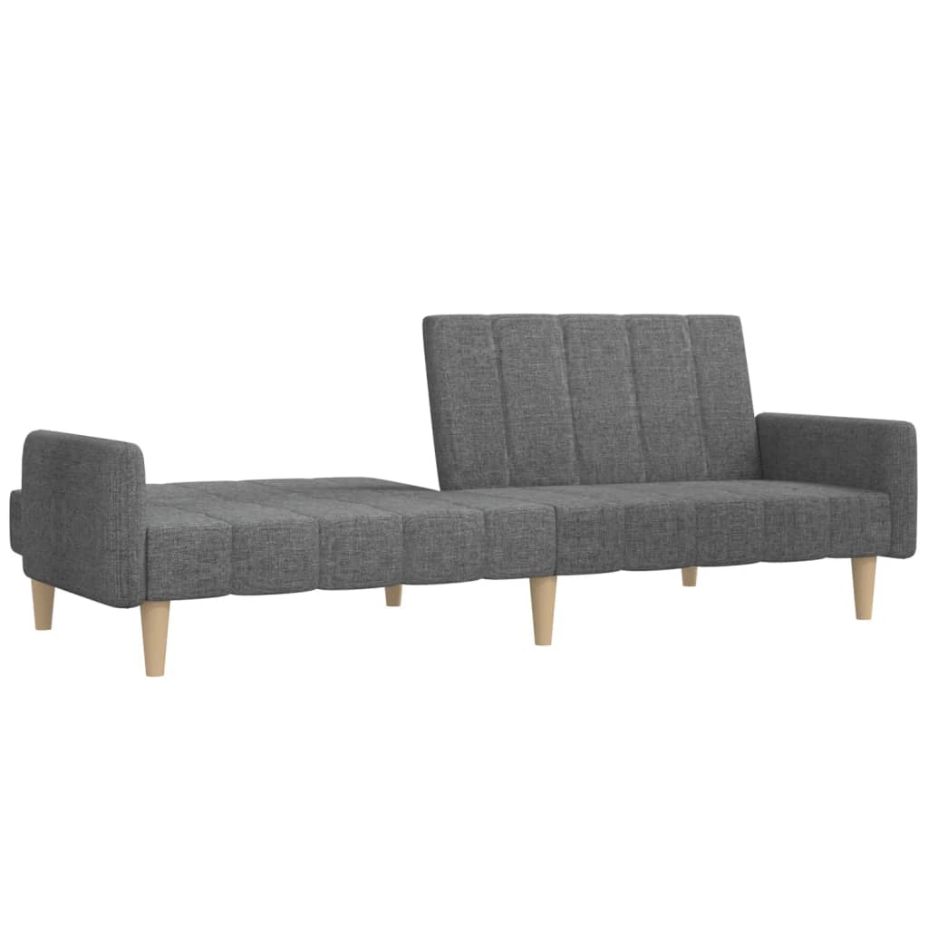 Bäddsoffa 2-sits ljusgrå tyg