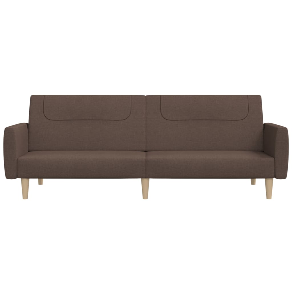 Bäddsoffa 2-sits taupe tyg