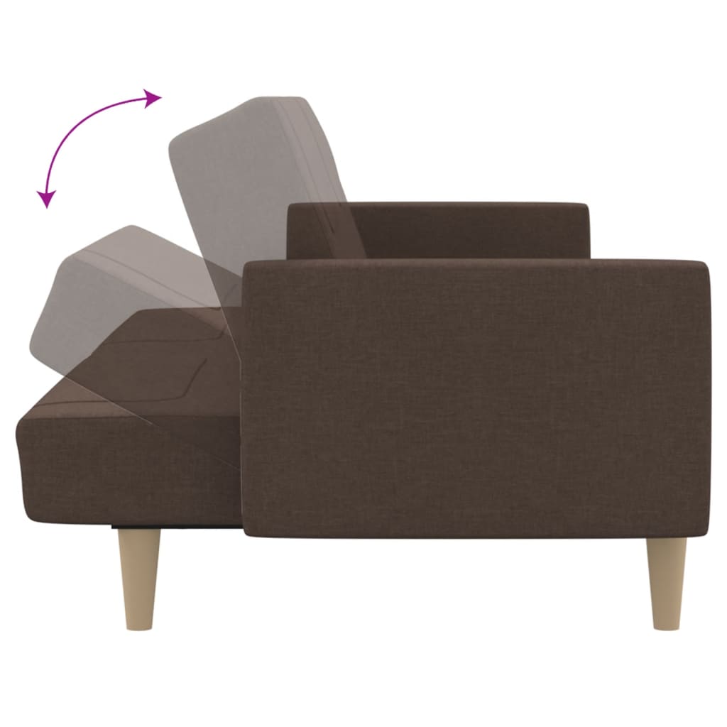 Bäddsoffa 2-sits taupe tyg