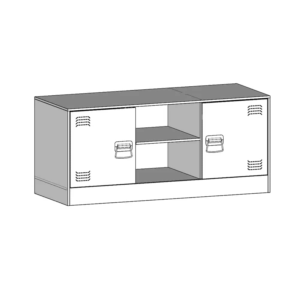 TV-skåp svart 99x39x44 cm stål