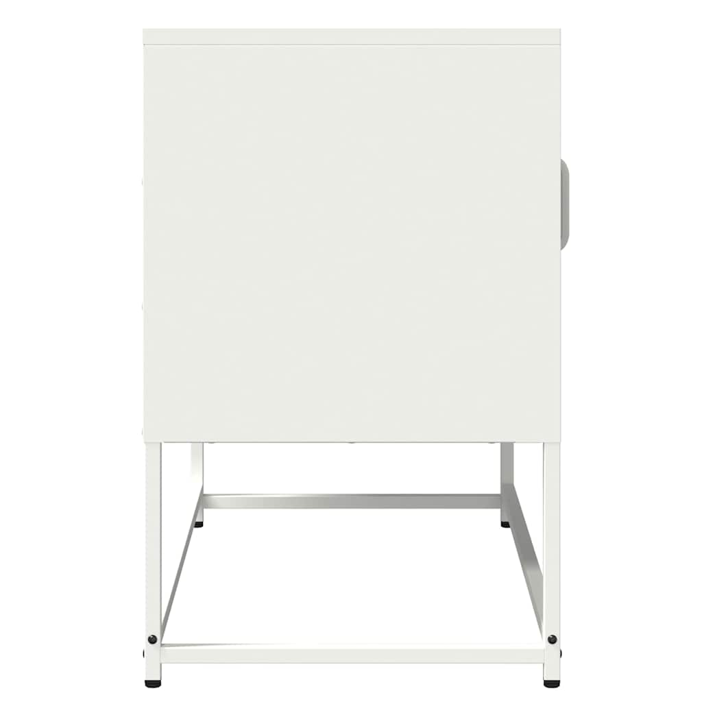 TV-bänk vit 68x39x60,5 cm kallvalsat stål