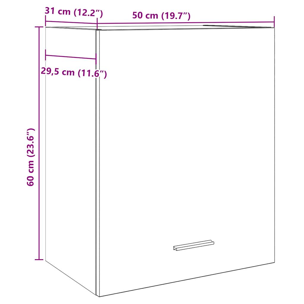 Väggskåp åldrat trä 50x31x60 cm konstruerat trä