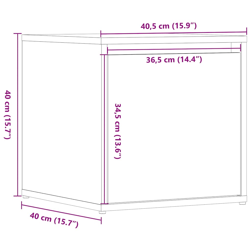 Lådlåda gammalt trä 40,5x40x40 cm konstruerat trä