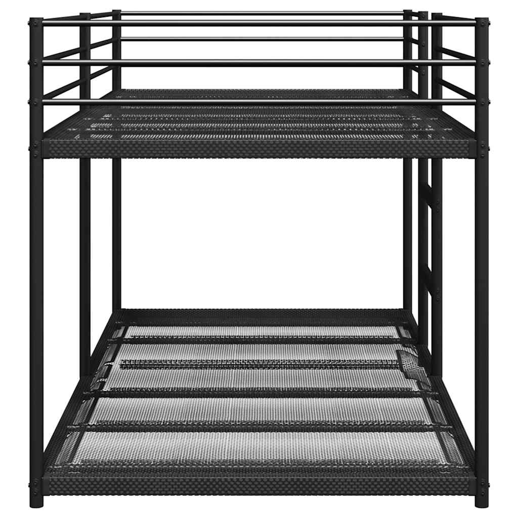 Våningssäng utan madrass svart 75x190 cm stål