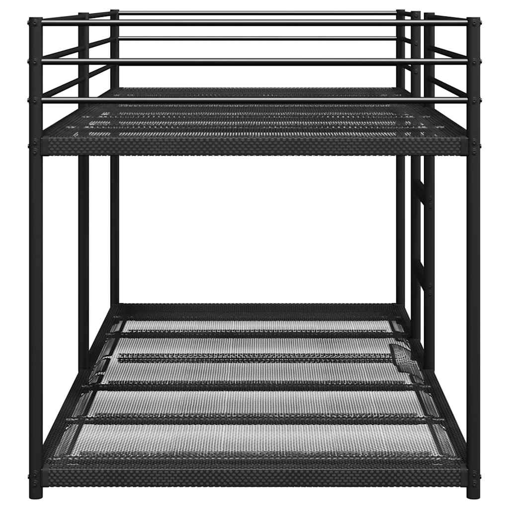 Våningssäng utan madrass svart 80x200 cm stål