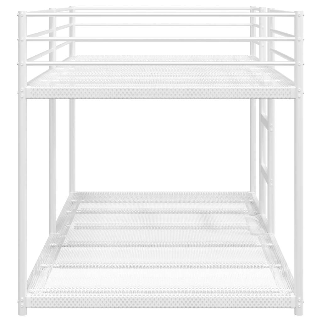 Våningssäng utan madrass vit 90x190 cm stål