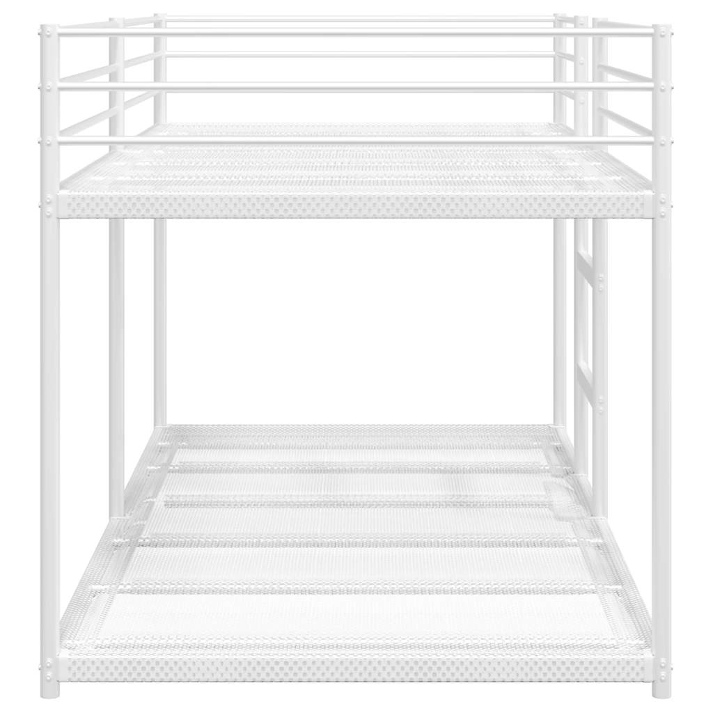 Våningssäng utan madrass vit 90x200 cm stål