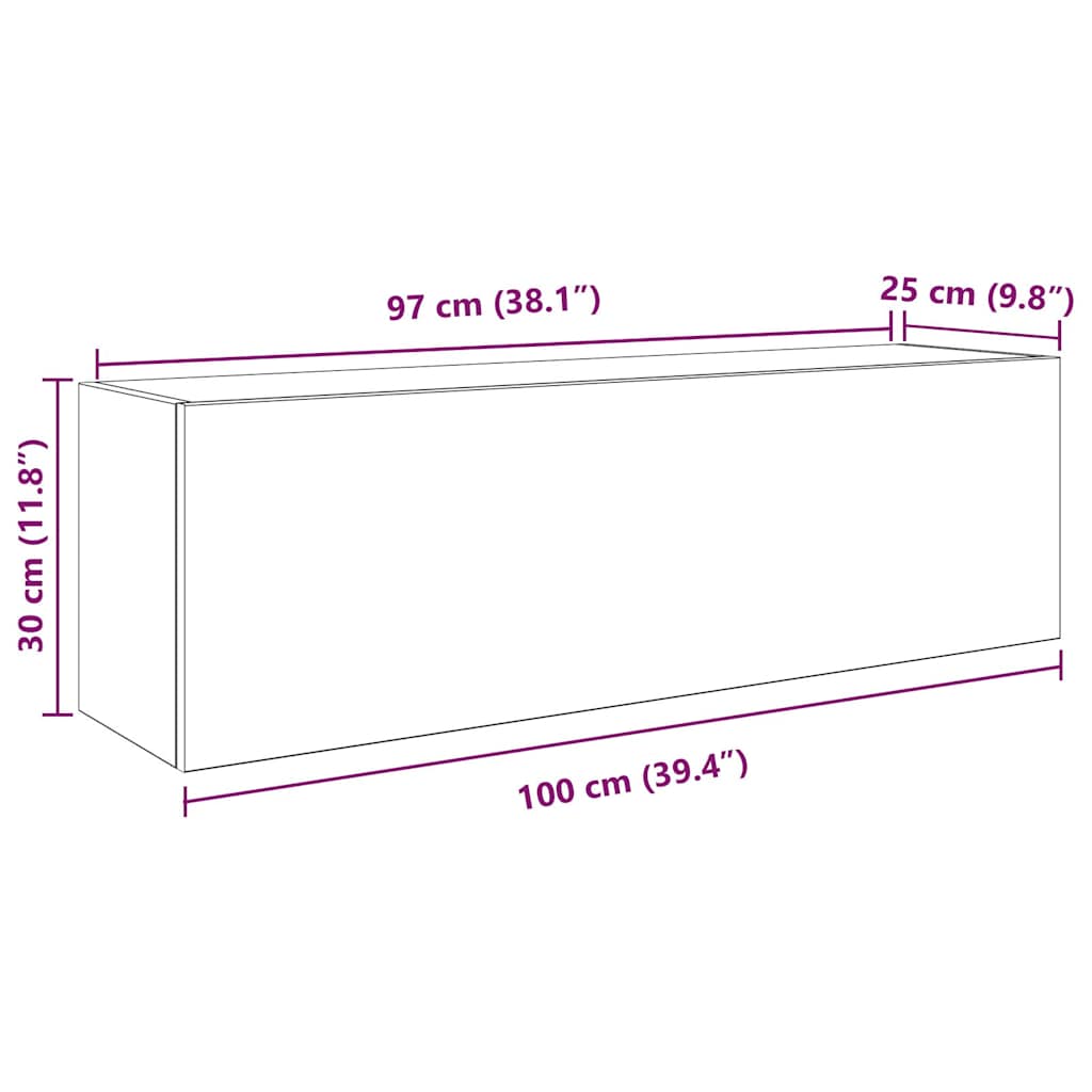 Väggskåp för badrum svart 100x25x30 cm konstruerat trä