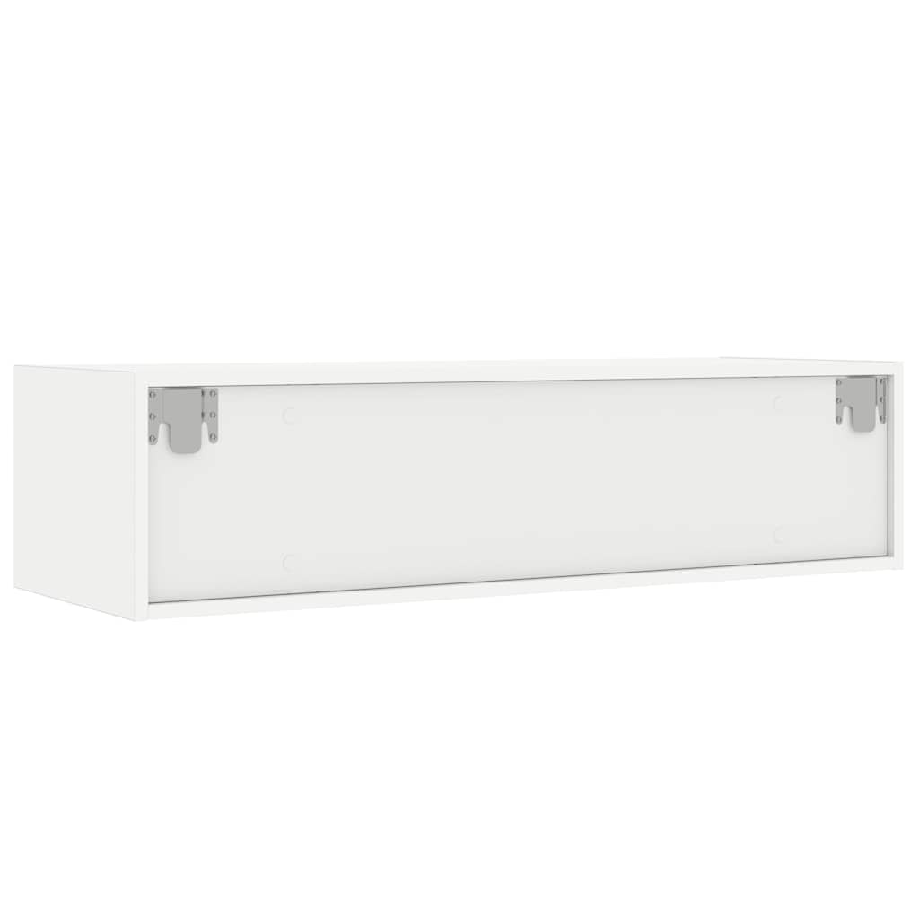 Tv-bänk med LED-belysning vit 100X35,5x25 cm