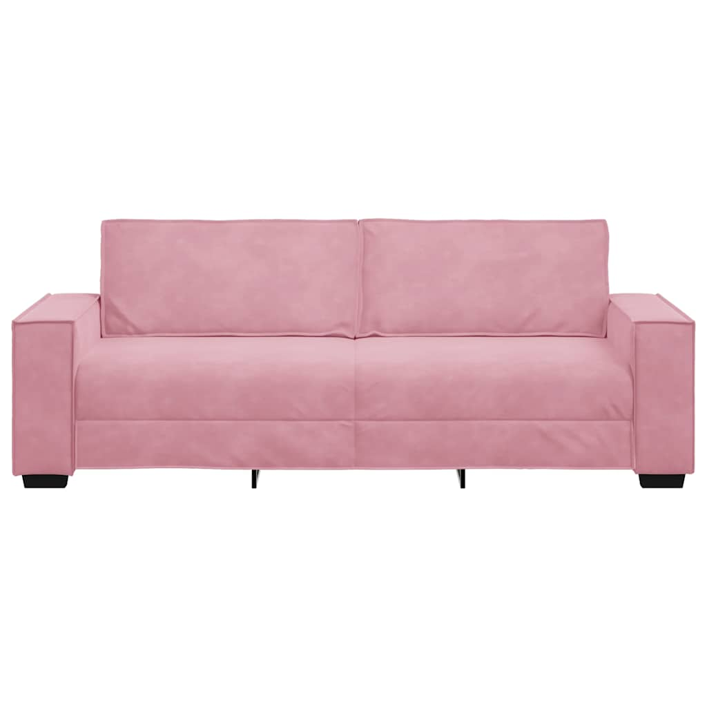 3-sitssoffa rosa 180 cm sammet