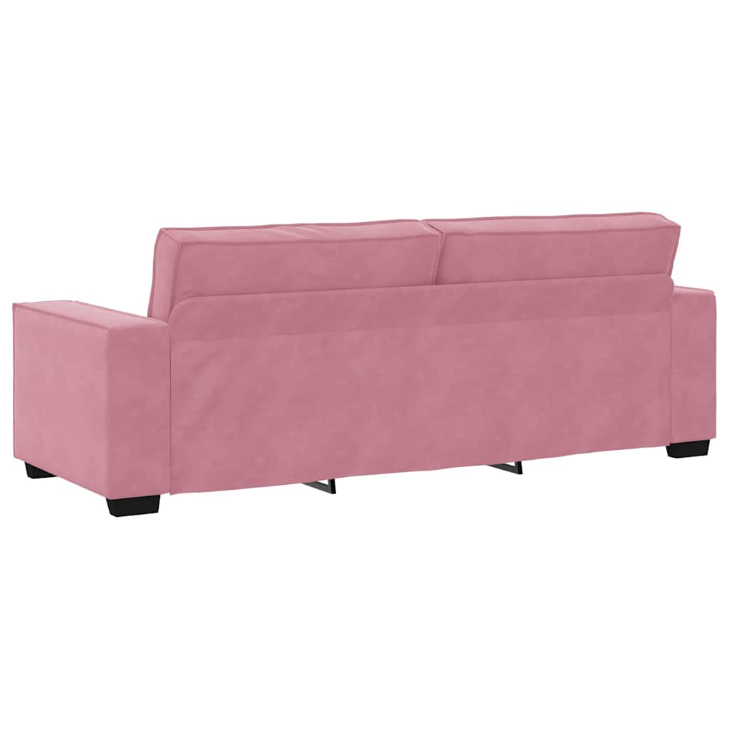 3-sitssoffa rosa 180 cm sammet